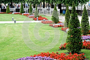 Luxury garden in Europe