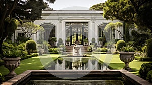 luxury garden mansion building