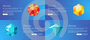 Luxury Gemstones Promotional Internet Posters Set