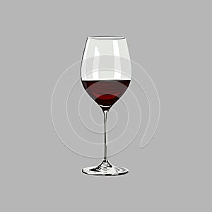 Luxury glass wine free vector