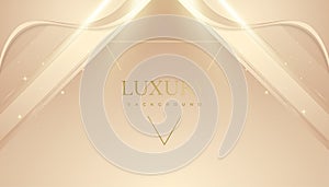 Luxury Gold Background with Glitter and Light Effect