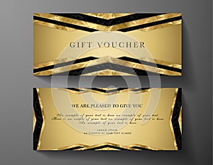 Luxury gold Gift voucher, Gift Certificate template