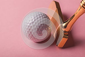 Luxury gold golf club and balls