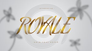 Luxury Gold Royale Text Style with Textured Effect