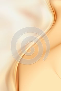 Luxury golden background. Liquid shiny metal surface. Chic gold texture. 3d fluid abstract wave