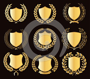 Luxury Golden Badges Laurel Wreath Collection