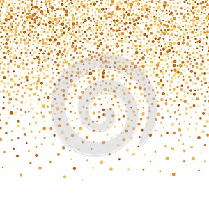 Luxury golden confetti, gold glittering particles background