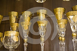 Luxury golden goblets