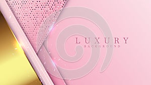 Luxury golden line background pink and purple shades in 3d abstract style. Illustration from vector about modern template deluxe