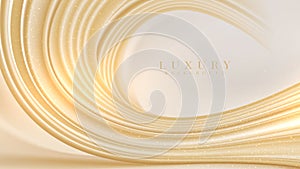 Luxury golden liquid abstract background, 3d wallpaper style, modern cover design. Vector illustration