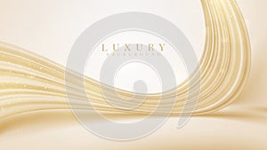 Luxury golden liquid abstract background, 3d wallpaper style, modern cover design. Vector illustration