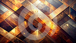 Luxury Golden Metallic Geometric Abstract Background