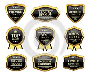 Luxury golden quality product label