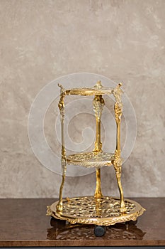 Luxury golden tray