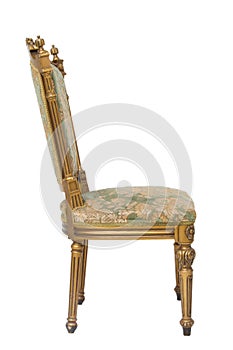 Luxury golden vintage chair