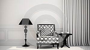 Luxury Gothic Black And White Interior Design With Op Art Enthusiast Touch