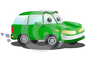 Luxury green SUV car