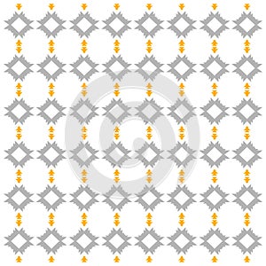 Luxury Grey Yellow Ornamental Pattern