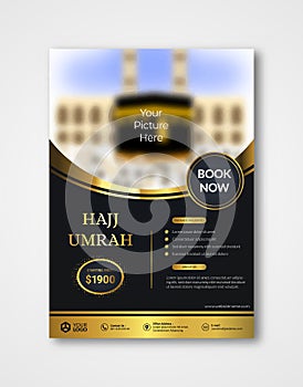 Luxury Hajj and Umrah vector design template