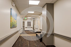 Office Building Carpeted Hallway