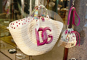 Luxury Hand bags D&G dolce and gabbana straw bag