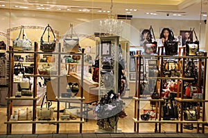 Luxury handbag fashion store