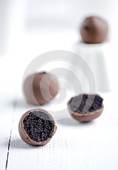 Luxury handmade chocolate bonbon