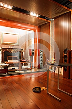 Luxury hifi studio interior photo