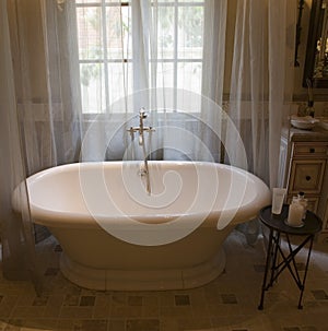 Luxury home bathtub.