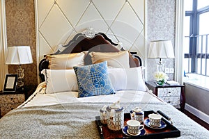 Luxury home bedroom interior