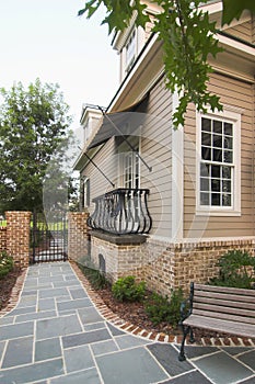 Luxury home and courtyard