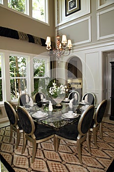 Luxury home dining room