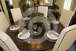 Luxury home dining table.