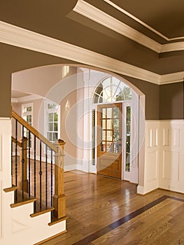 Luxury Home Entranceway with Arch Window