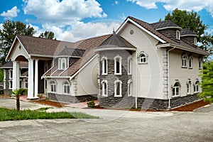 Luxury home exterior in the pacific northwest of United States