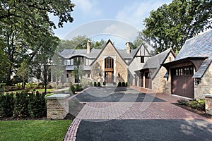 Luxury home with four car garage