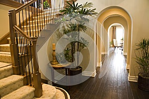 Luxury home hallway.