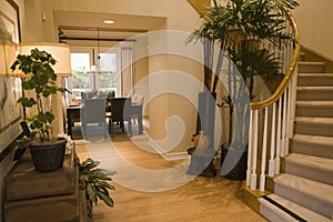 Luxury home hallway.