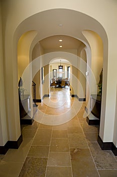 Luxury home hallway.