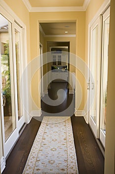 Luxury home hallway