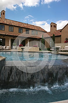 Luxury home looking over the pool