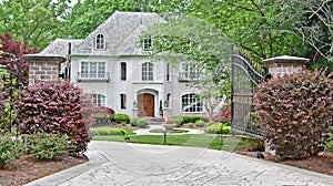 Luxury Home With Open Gate