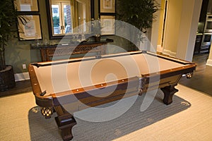 Luxury home pool table.