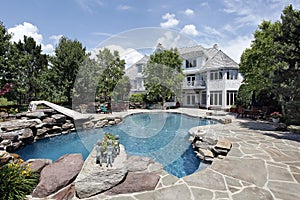 Luxury home with swimming pool photo