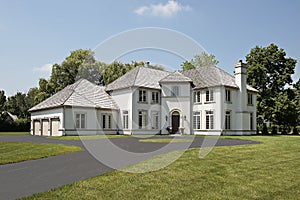 Luxury home with three car garage