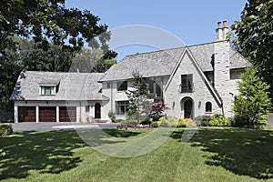 Luxury home with three car garage