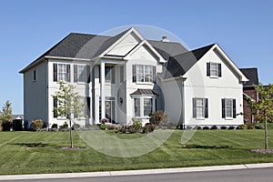 Luxury home with two story column