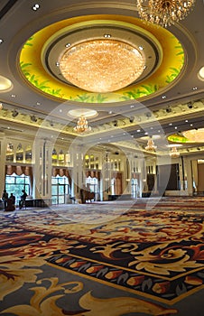 Luxury hotel banquet hall