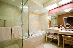 Luxury hotel bathroom