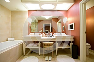 Luxury hotel bathroom